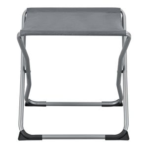 Tabouret et table de camping 2 en 1 Barete 47 x 47 x 37 cm gris [en.casa]