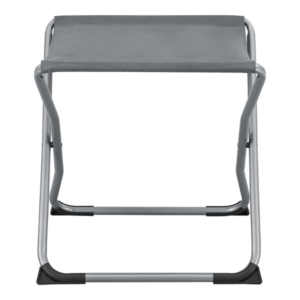 Tabouret et table de camping 2 en 1 Barete 47 x 47 x 37 cm gris [en.casa]