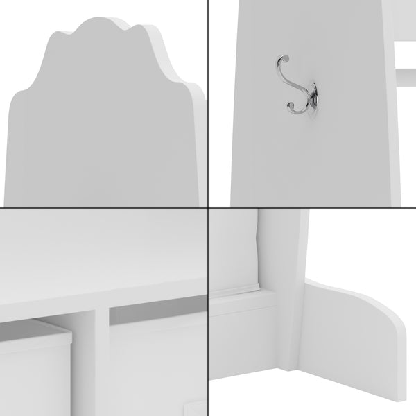 Porte-manteau pour enfants Moskenes 107x95x61 cm Blanc [en.casa]