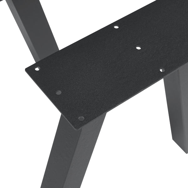 Ensemble de 2 pieds de table Mariager 42x40cm Noir [en.casa]