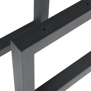 Ensemble de 2 pieds de table Lunderskov 35x50cm Noir [en.casa]