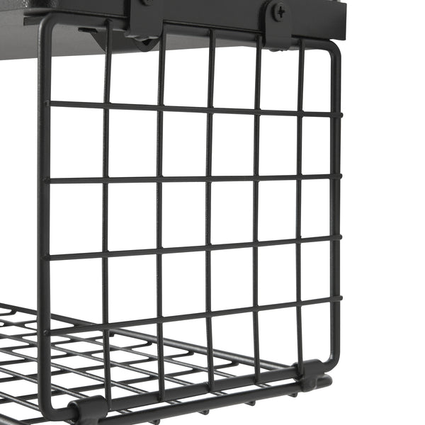 Étagère murale Vik lot de 2 noir [en.casa]