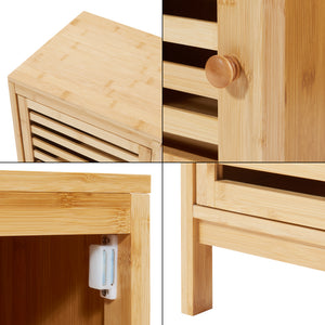 Armoire d'appoint Ypäjä 82 x 33 x 27cm bambou naturel [en.casa]