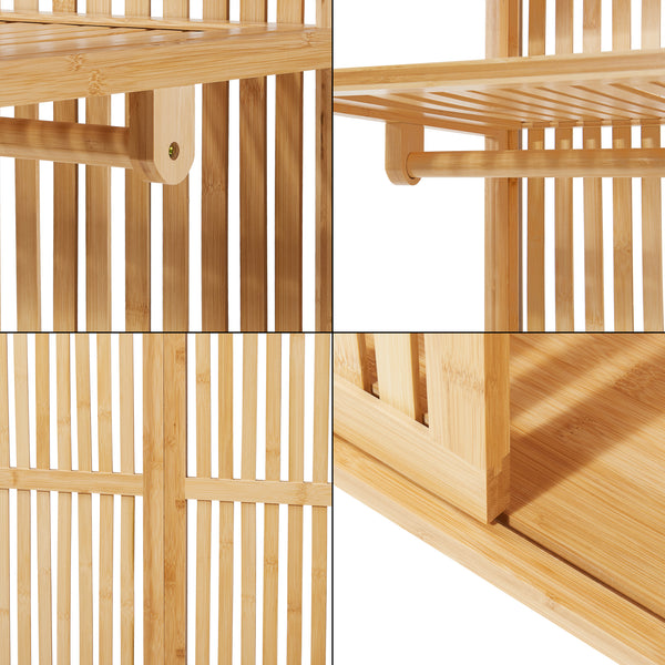 Portemanteau Ypäjä 187 x 80 x 47 cm bambou naturel [en.casa]