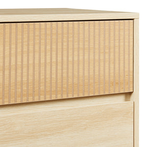 Commode Landskrona 80x80x40 cm avec 3 tiroirs aspect chêne [en.casa]