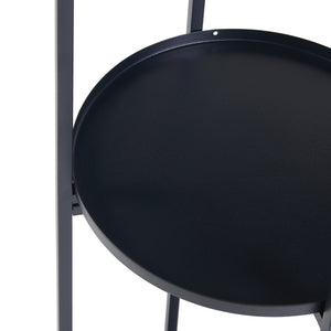 Ensemble de 3 porte-plantes Tuusula noir [en.casa]