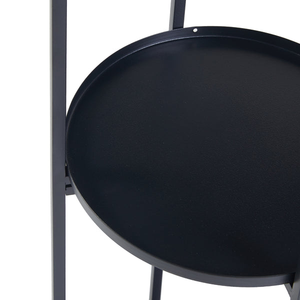 Ensemble de 3 porte-plantes Tuusula noir [en.casa]