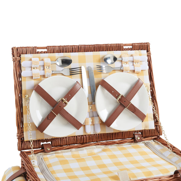 Panier de pique-nique pour 4 personnes Brindisi marron casa.pro