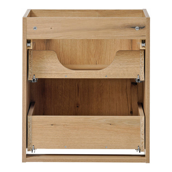 Meuble-lavabo Skelbolu 50x57x39 cm Miroir LED Aspect chêne [en.casa]