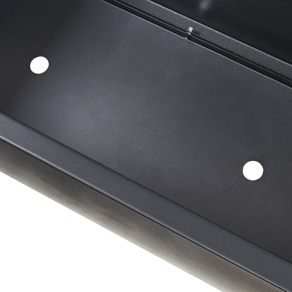 Cloison Surnskoki avec jardinière Acier Noir [casa.pro]