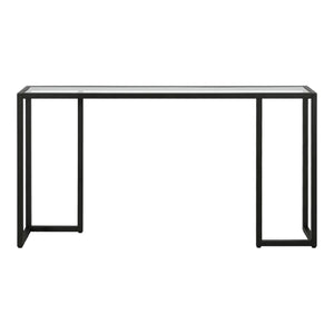 Console Ouby avec plateau en verre 120x25x73 cm Noir [en.casa]