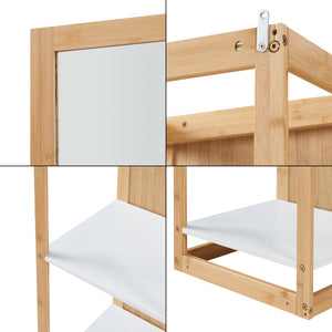 Étagère miroir As 170x40x35 cm Bambou [en.casa]