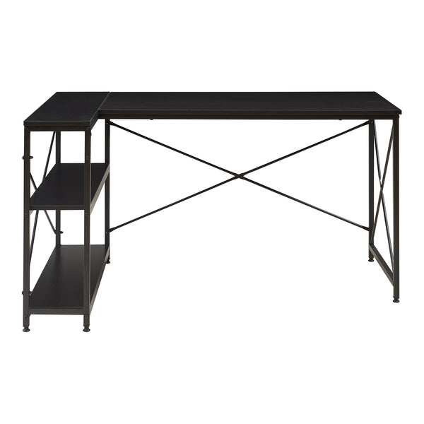 Bureau Raundsvalt 137 x 88 x 75 cm noir [en.casa]