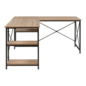 Bureau Klirurud 150 x 150 x 75 cm effet chêne noir [en.casa] 