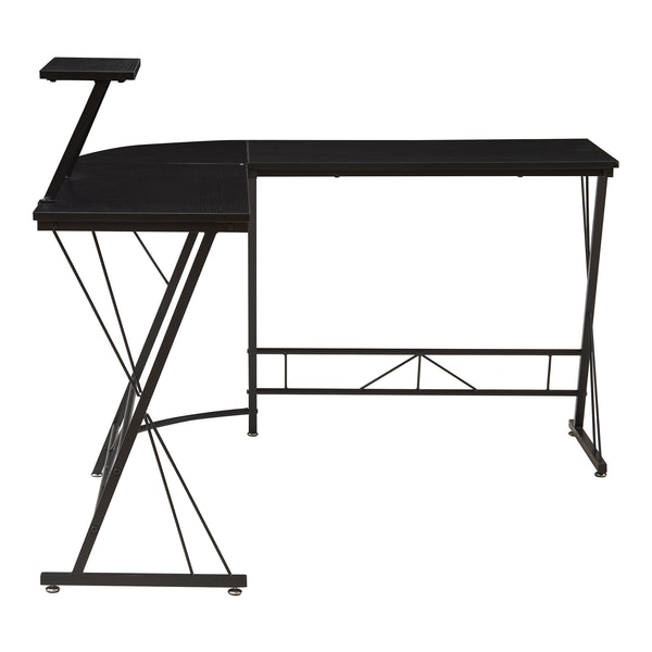 Bureau Yremso avec plateau surélevé 122 x 122 x 98 cm noir [en.casa] 