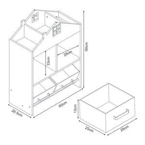 Étagère pour enfants Vipsali vert menthe / blanc [en.casa] 