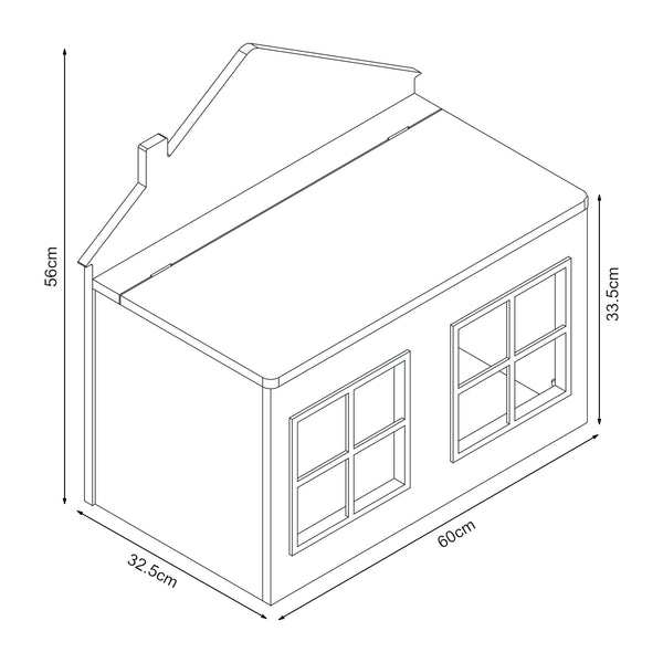 Coffre à jouets Vipsali 56x60x33 cm Vert menthe/Blanc [en.casa]