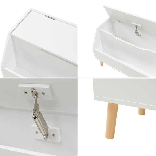 Coffre à jouets Aavanrar 60x30x43 cm Blanc [en.casa]