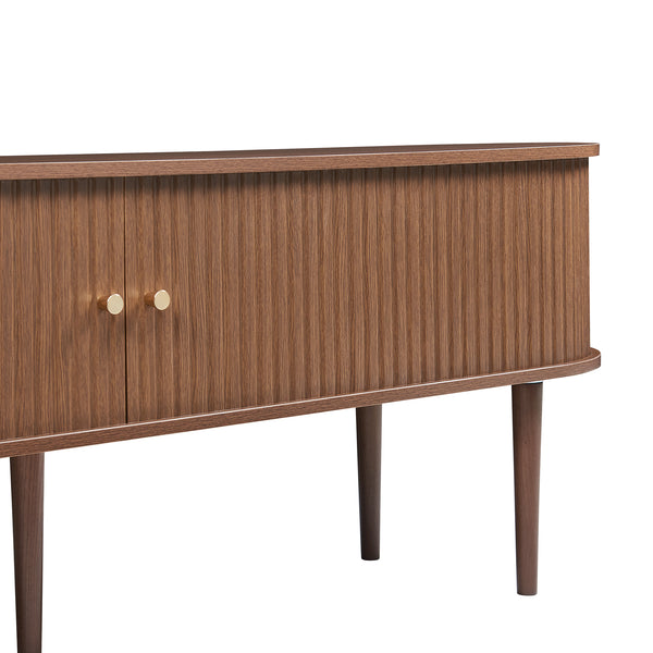 Meuble TV Mapia 166 x 40 x 55 cm effet noyer [en.casa]