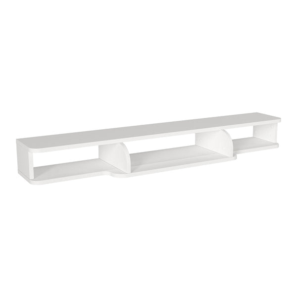Meuble TV bas suspendu Aar 135x30x16 cm Blanc [en.casa]