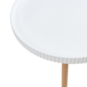 Table basse Bongard Ø60x45 cm Blanc [en.casa]