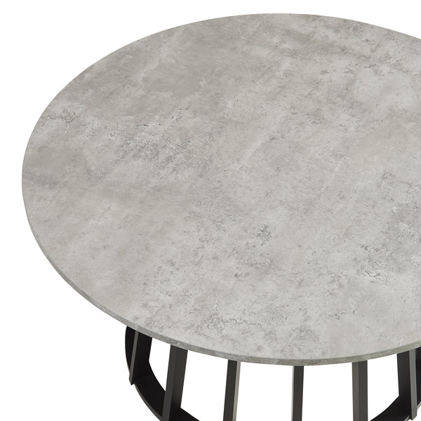 Table basse de salon Buzzard 90 x 45 cm effet béton noir [en.casa]
