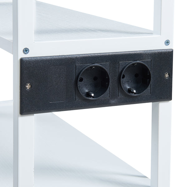 Table d'imprimante roulante Svanaldsvipp 100x55x38 cm cm Blanc [en.casa]