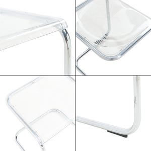 Table d'appoint Brosa 44x37x48 cm Transparent [en.casa]