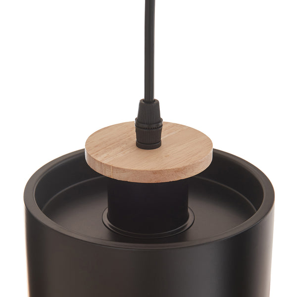 Suspension Posdand 130x90x14 cm Bois/Noir [lux.pro]