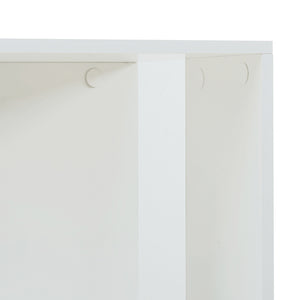 Bibliothèque tournante Fjelmarirg 109x34x34 cm Blanc [en.casa]