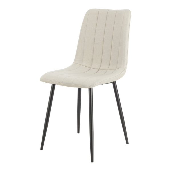 Ensemble de salle à manger Hemnes pour 4 personnes effet chêne / beige [en.casa] 