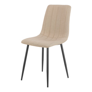 Groupe de repas Lindesberg 5 pièces ronde Gris/Brun clair [en.casa]