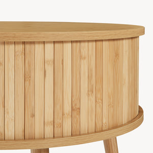 Table de chevet Nordkapp II 45 x 60 cm naturel [en.casa]