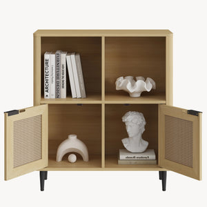 Commode Lukhomso 85 x 75 x 30 cm effet chêne [en.casa]