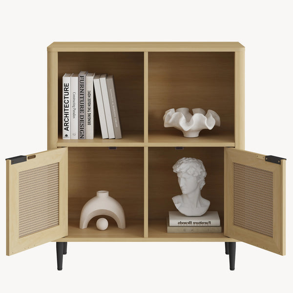 Commode Lukhomso 85 x 75 x 30 cm effet chêne [en.casa]