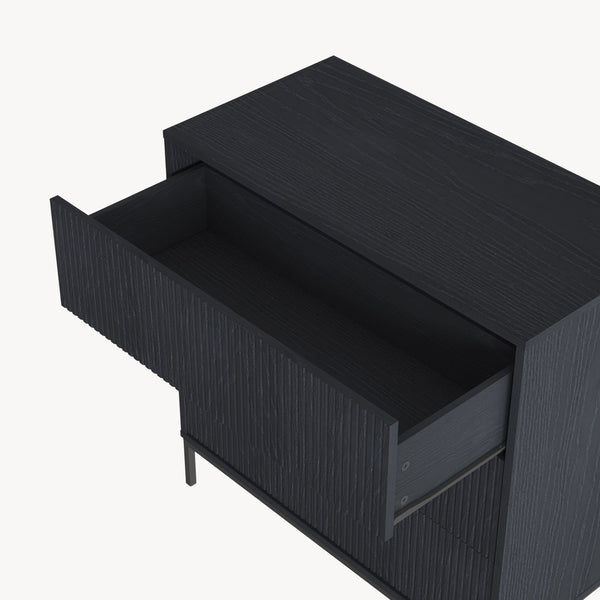 Commode Nykapin 80 x 80 x 40 cm noir [en.casa]