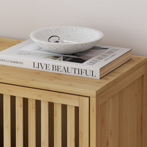 Armoire d'appoint Sirgerg 77 x 72 x 33 cm bambou naturel [en.casa] 