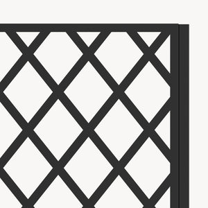 Cloison Malja avec bac à fleurs en acier 190x82x38 cm Noir [casa.pro]