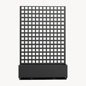 Cloison Toma avec bac à fleurs en acier 190x82x38 cm Noir [casa.pro]