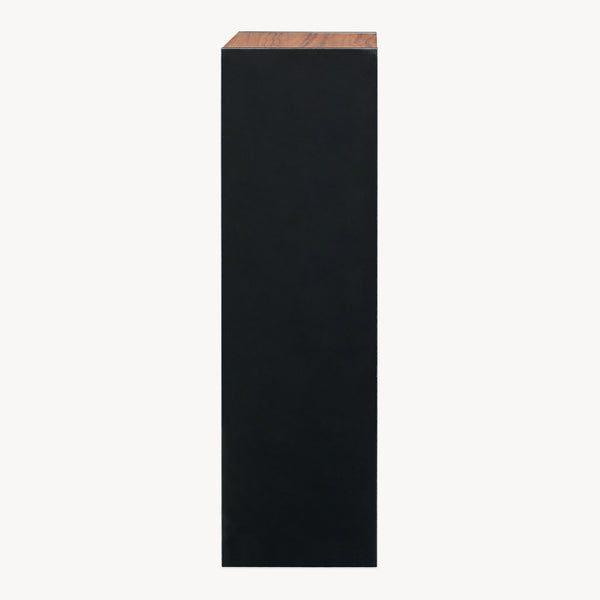 Bibliothèque Trond 80 x 30 x 23 cm noir / effet noyer [en.casa]