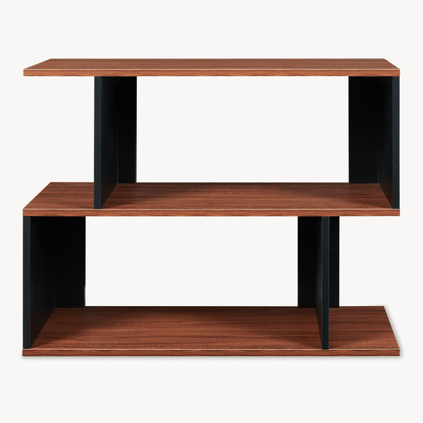 Table d’appoint Trond 80 x 29 x 60 cm noir effet noyer [en.casa]