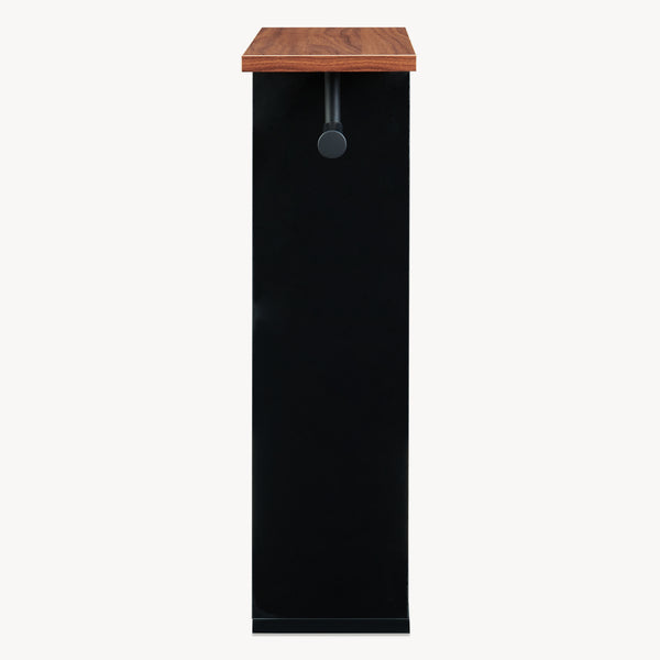 Porte-papier toilette Trond avec 3 compartiments 60 x 40 x 16 cm noir effet noyer [en.casa]