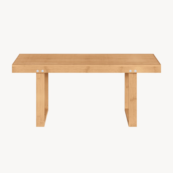 Banc à chaussures Aarela bambou 91 x 41 x 38 cm naturel [en.casa]