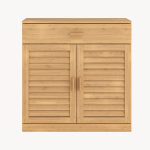 Meuble à chaussures Aarela bambou 67 x 66 x 34 cm naturel [en.casa]
