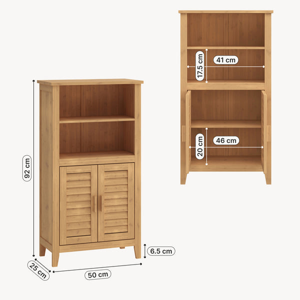 Meuble d’appoint Rirg bambou 92 x 50 x 25 cm naturel [en.casa]