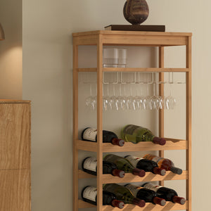 Casier à vin Fillby 100 x 47 x 29 cm bambou naturel [en.casa]