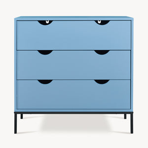 Commode Colwyn 78 x 80 x 40 cm bleu noir [en.casa]