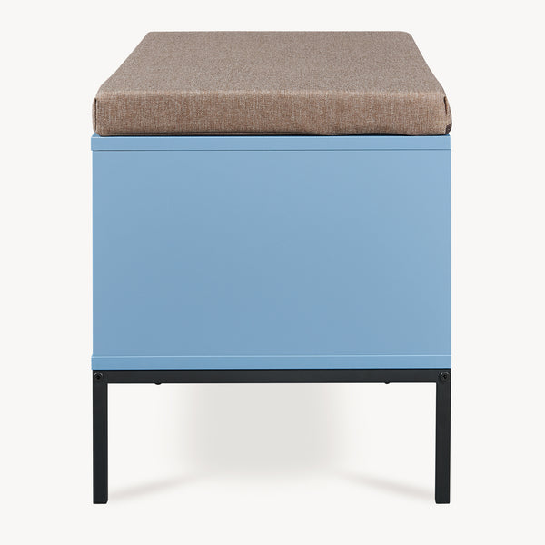 Banc à chaussures Colwyn 80 x 40 x 45 cm bleu [en.casa]