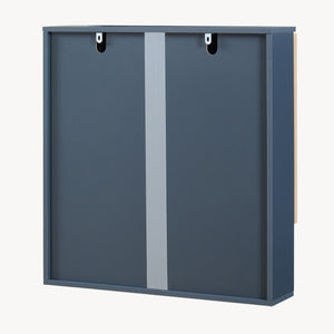 Armoire murale de salle de bain avec miroir Svanes 58 x 56 x 13 cm gris foncé naturel [en.casa]