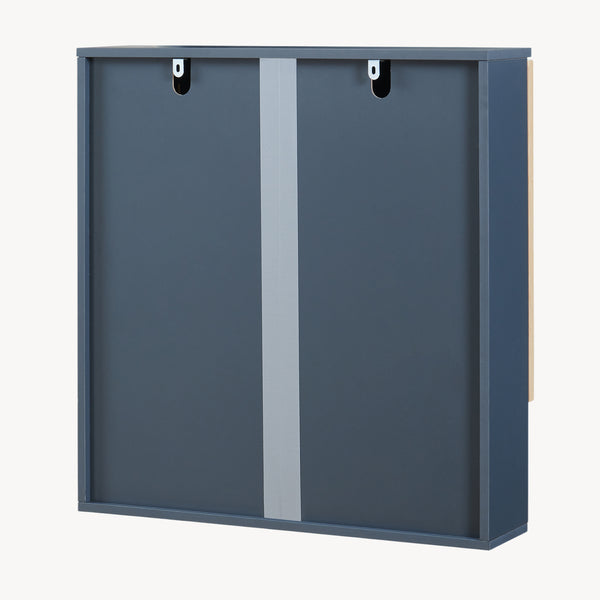 Armoire murale de salle de bain avec miroir Svanes 58 x 56 x 13 cm gris foncé naturel [en.casa]